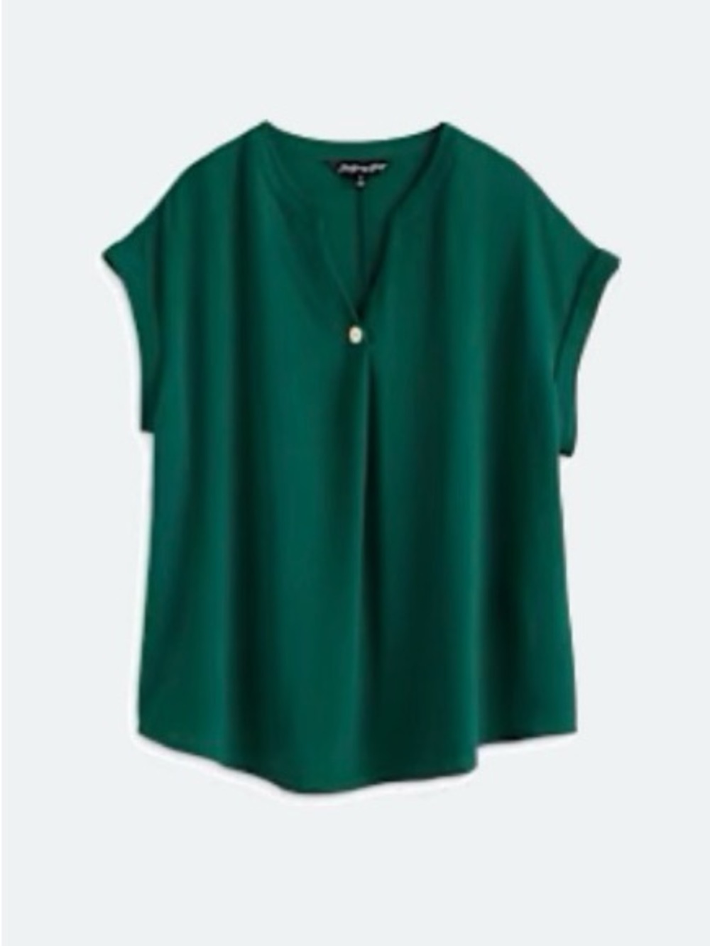 Montgomery Post Emerald Green V-Neck Cap Sleeve Top